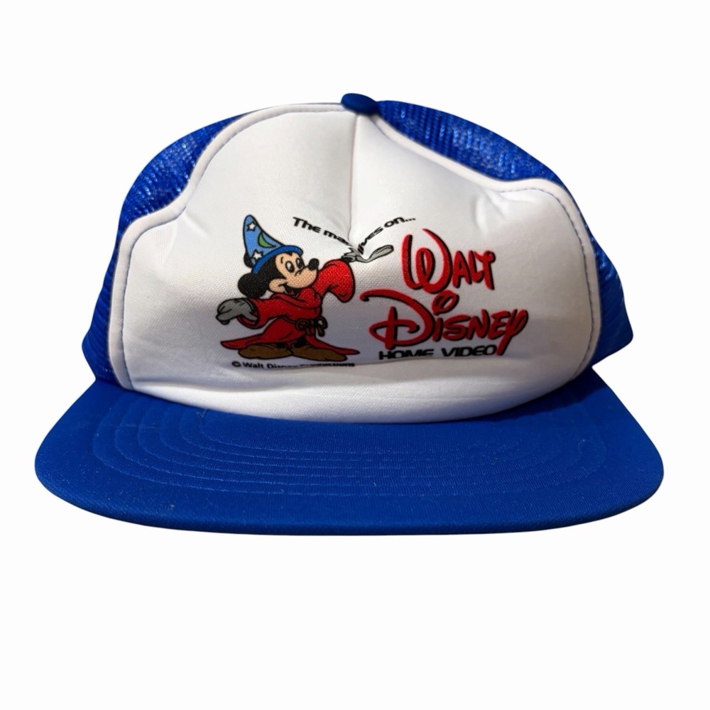 Vtg Walt Disney Home Video Mickey Mouse Sorcerer Magic Lives Snapback Hat 1980s